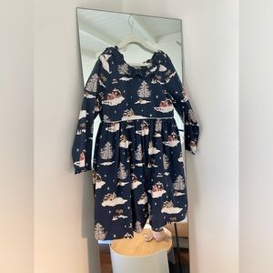 Pink Chicken cotton Christmas dress for girls